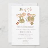 Party für das Watercolor Boho Gender Einladung (Vorderseite)