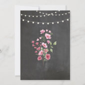 Party für das weibliche Alterseinkommen Rosa Bläse Einladung (Rückseite)