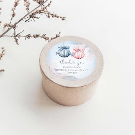 Party für das Wintergeschlechtsalter Runder Aufkleber