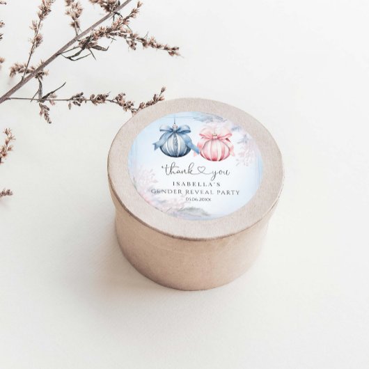 Party für das Wintergeschlechtsalter Runder Aufkleber