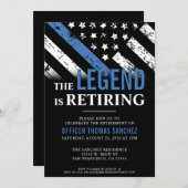 Party für das Zurückhalten der Flagge mit der blau Einladung (Vorne/Hinten)