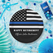 Party für das Zurückhalten der Flagge mit der blau Pappteller (Party)