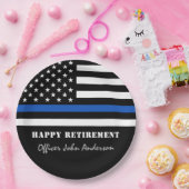 Party für das Zurückhalten der Flagge mit der blau Pappteller (Party)