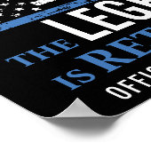 Party für das Zurückhalten der Flagge mit der blau Poster (Ecke)