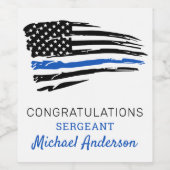 Party für das Zurückhalten der Flagge mit der blau Weinetikett (Einzelnes Label)