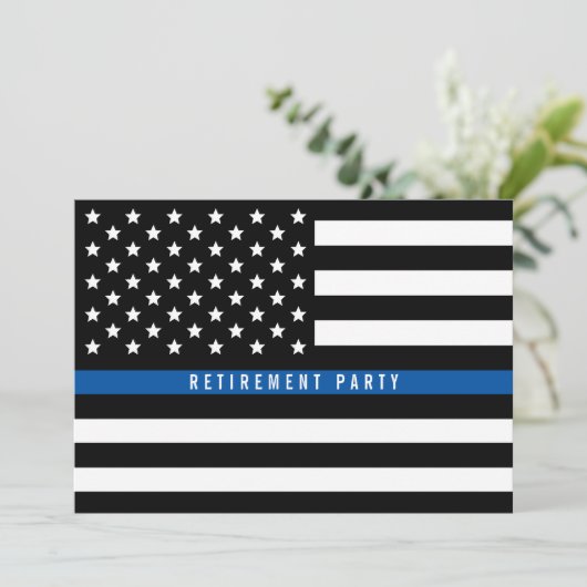 Party für das Zurückhalten der Flaggen der "Blue L Einladung (Stehend Vorderseite)