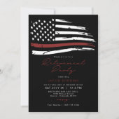 Party für das Zurückhalten von Flaggen für dünne r Einladung (Vorderseite)