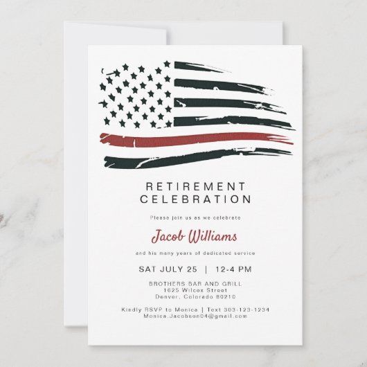 Party für das Zurückhalten von Flaggen für dünne r Einladung (Vorderseite)