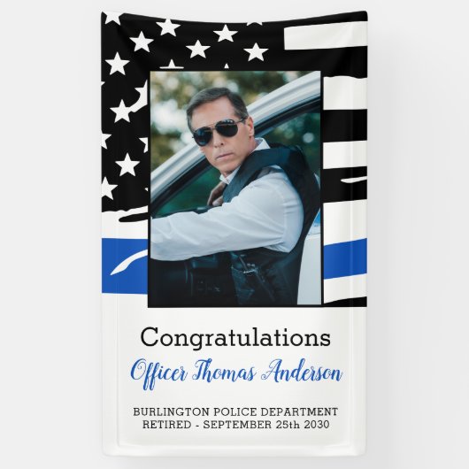 Party für das Zurückhalten von Polizeibeamten Thin Banner (Vertikal)