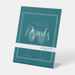 Party für Deep Petrol Custom Drinks signieren Sockelschild