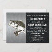 Party für den Bassfang Highschool-Uni-Abschluss Einladung (Vorderseite)