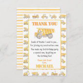 Party für den Bau eines Trucks Danke Karte (Vorne/Hinten)