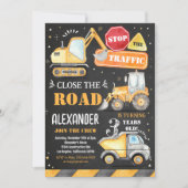 Party für den Bau von Dump Truck Einladung (Vorderseite)