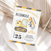 Party für den Bau von Dump Truck Einladung