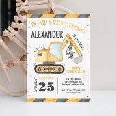 Party für den Bau von Dump Truck Einladung