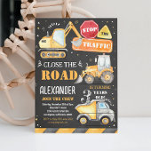 Party für den Bau von Dump Truck Einladung