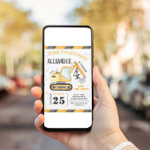 Party für den Bau von Dump Truck Einladung