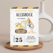 Party für den Bau von Dump Truck Einladung