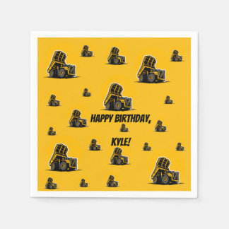 Party für den Bau von Dump Truck | Füge Deinen Nam Serviette