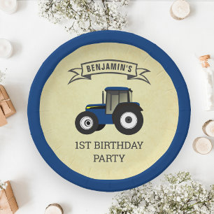 Party für den blauen Kindergeburtstag Pappteller