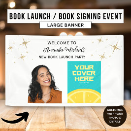 Party für den Buchstart des Autors Banner