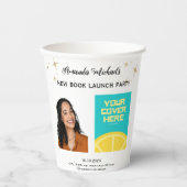 Party für den Buchstart des Autors Pappbecher (Vorderseite)