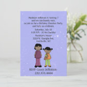 Party für den eigenen Slumber der Mädchen zum Gebu Einladung (Stehend Vorderseite)