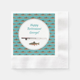 Party für den Fischbestand Forelle Fish Paper Napk Serviette