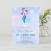 Party für den Glittersee lädt ein Einladung (Stehend Vorderseite)