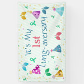 Party für den grünen Streifen zum Lungensaison Banner (Vertikal)