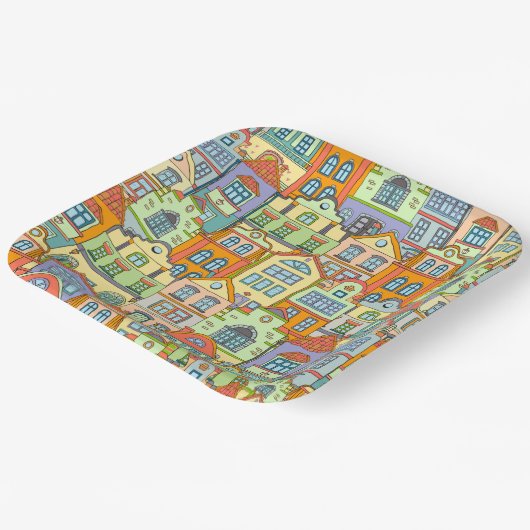 Party für den Haushalt Pappteller (Gewinkelt)