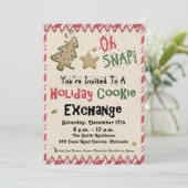 Party für den Holiday Cookie Exchange Einladung (Stehend Vorderseite)