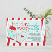 Party für den Holiday Cookie Swap Einladung (Stehend Vorderseite)