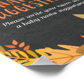 Party für den Kürbisnamen Vorschläge für das Vorst Poster (Ecke)