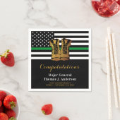 Party für den militärischen Ruhestand - dünne grün Serviette (Beispiel)