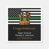 Party für den militärischen Ruhestand - dünne grün Serviette (Vorderseite)