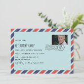 Party für den Postdienst mit Aufforderung zum Foto Einladung (Stehend Vorderseite)