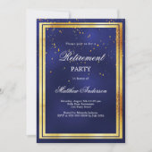 Party für den Ruhestand von Konfetti Einladung (Vorderseite)