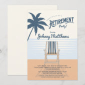 Party für den Ruhestand von Liegestühlen Einladung (Vorne/Hinten)