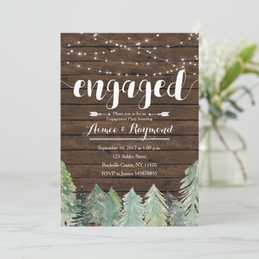 Party für den String Light Winter Einladung (Stehend Vorderseite)