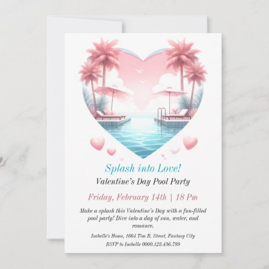 Party für den Valentinstag Einladung (Vorderseite)