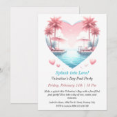 Party für den Valentinstag Einladung (Vorne/Hinten)