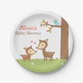 Party für den Wald Deer Shower Pappteller (Vorderseite)