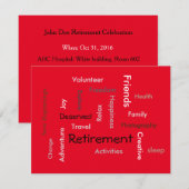 Party für die Altersversorgung:(Anpassen von Wörte Einladung (Vorne/Hinten)