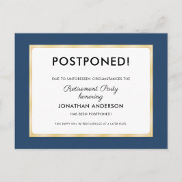 Party für die Altersversorgung aufgeschoben Postkarte