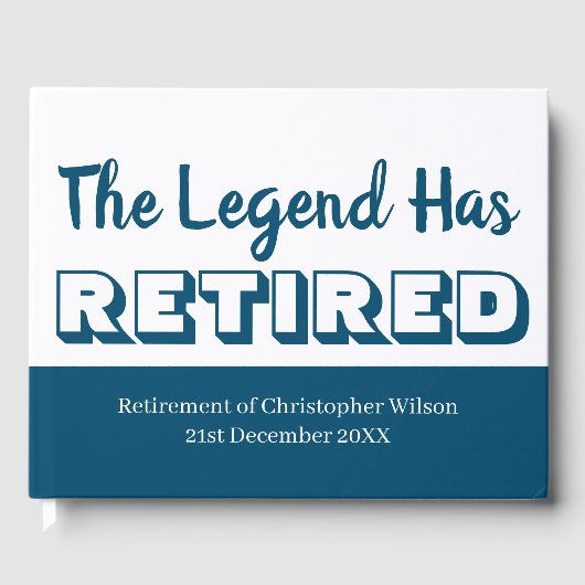 Party für die Altersversorgung Die Legende hat die Gästebuch (Vorderseite)