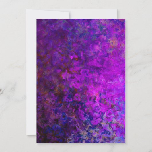 Party für die Altersversorgung Lila und schwarz Einladung (Rückseite)