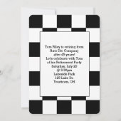 Party für die Altersversorgung mit Altfahrzeugen Einladung (Rückseite)