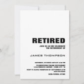 Party für die Altersversorgung Modernes Einfaches  Einladung (Vorderseite)