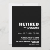 Party für die Altersversorgung Modernes Einfaches  Einladung (Vorderseite)